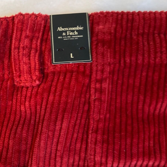 NWT Abercrombie & Fitch Red Wide Corduroy Pants - Picture 13 of 14
